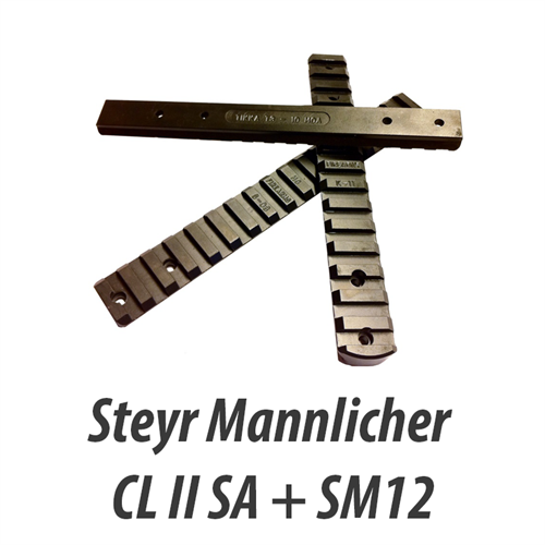 STEYR MANNLICHER CL II SA + SM12 montage skinne - Picatinny/Stanag Rail 